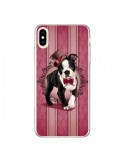 Coque iPhone XS Max Chien Dog Gentleman Noeud Papillon Chapeau - Maryline Cazenave