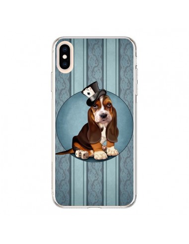 Coque iPhone XS Max Chien Dog Jeu Poket Cartes - Maryline Cazenave