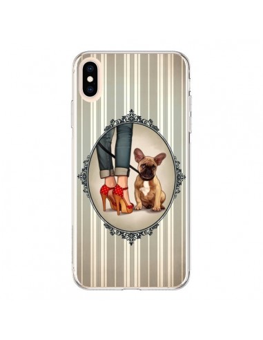 Coque iPhone XS Max Lady Jambes Chien Dog - Maryline Cazenave