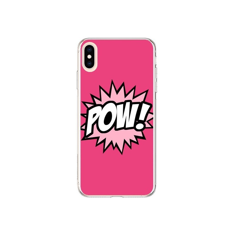 Coque iPhone XS Max Pow Bulles BD Comics - Maryline Cazenave