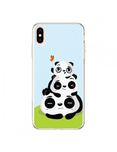 Coque iPhone XS Max Panda Famille - Maria Jose Da Luz