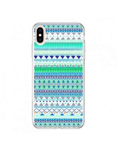 Coque iPhone XS Max Chenoa Bleu Azteque - Monica Martinez