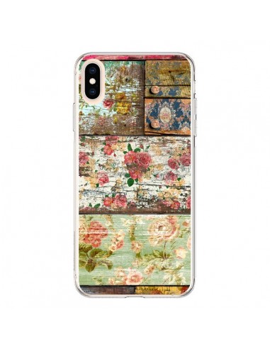 Coque iPhone XS Max Lady Rococo Bois Fleur - Maximilian San