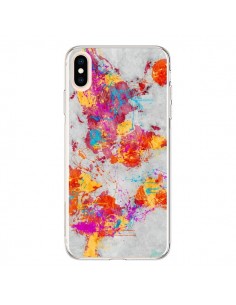 Coque iPhone XS Max Terre Map Monde Mother Earth Crying -...