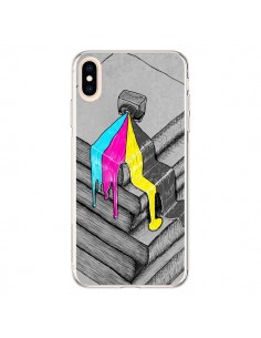 Coque iPhone XS Max Appareil Photo Bleeding Words -...