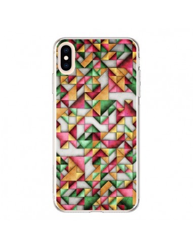 Coque iPhone XS Max Azteque Triangle Geometric World - Maximilian San