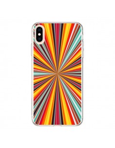 Coque iPhone XS Max Horizon Bandes Multicolores -...