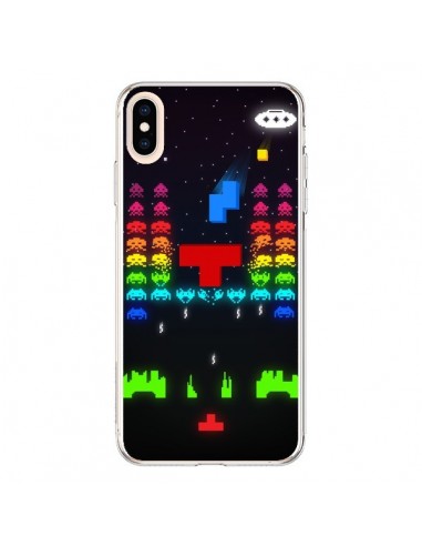 Coque iPhone XS Max Invatris Space Invaders Tetris Jeu - Maximilian San