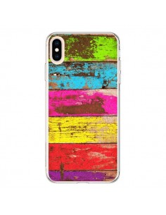 Coque iPhone XS Max Bois Coloré Vintage - Maximilian San