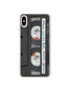 Coque iPhone XS Max Cassette Words K7 - Maximilian San