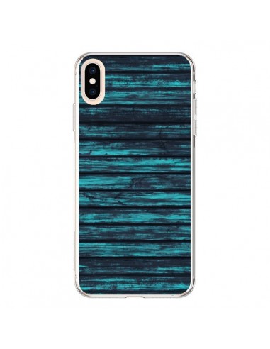 Coque iPhone XS Max Blue Moon Wood Bois - Maximilian San