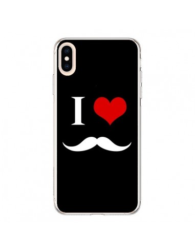 Coque iPhone XS Max I Love Moustache - Nico