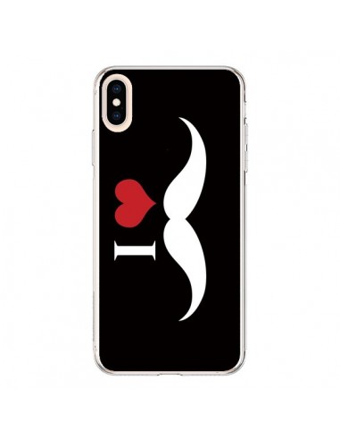 Coque iPhone XS Max I Love Moustache - Nico