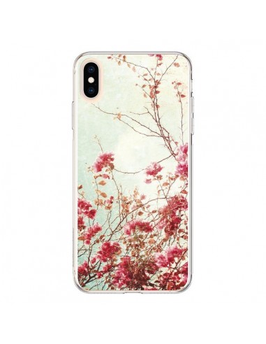 Coque iPhone XS Max Fleur Vintage Rose - Nico