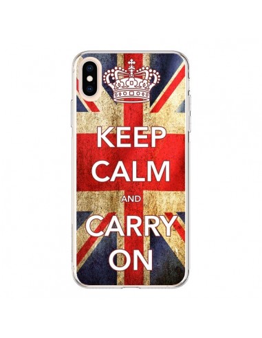 Coque iPhone XS Max Keep Calm and Carry On - Nico