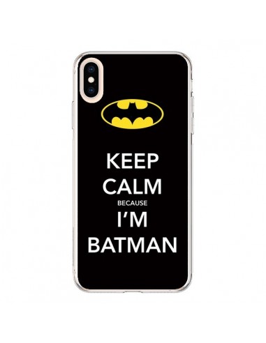Coque iPhone XS Max Keep Calm because I'm Batman - Nico