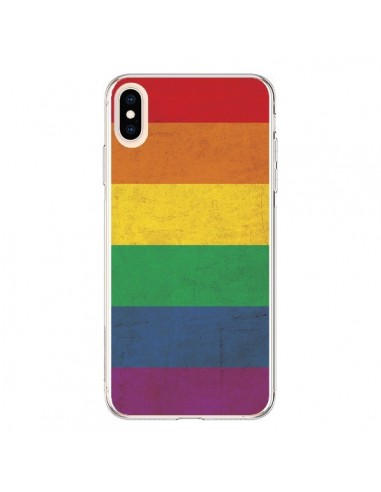Coque iPhone XS Max Drapeau Arc En Ciel Gay - Nico