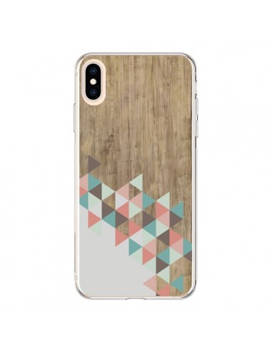 Coque iPhone XS Max Wood Bois Azteque Triangles Archiwoo - Pura Vida