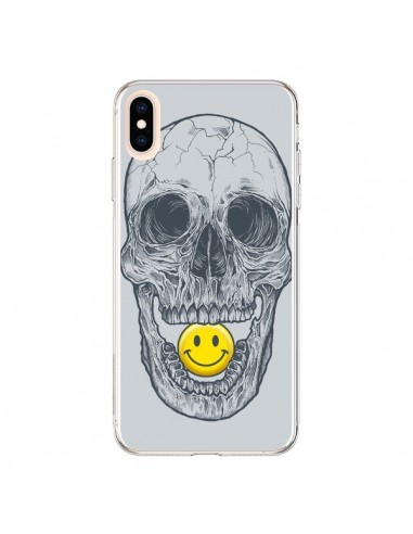 Coque iPhone XS Max Smiley Face Tête de Mort - Rachel Caldwell