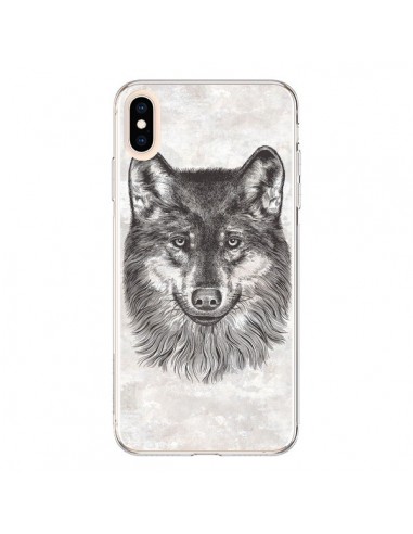 Coque iPhone XS Max Loup Gris - Rachel Caldwell