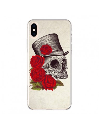 Coque iPhone XS Max Gentleman Crane Tête de Mort - Rachel Caldwell