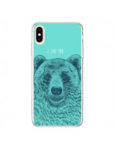 Coque iPhone XS Max Bear Ours I like You - Rachel Caldwell