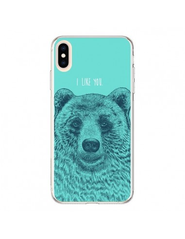 Coque iPhone XS Max Bear Ours I like You - Rachel Caldwell