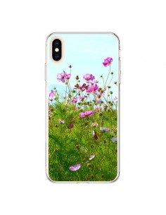 Coque iPhone XS Max Fleurs Roses Champ - R Delean