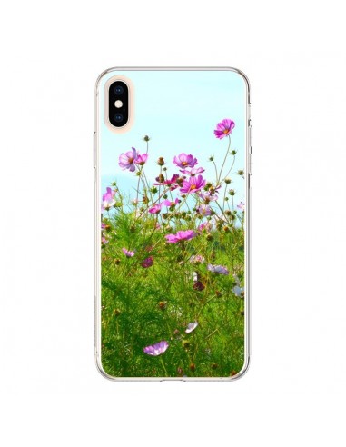 Coque iPhone XS Max Fleurs Roses Champ - R Delean