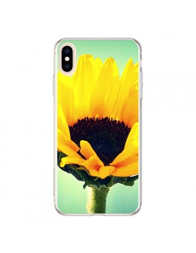 Coque iPhone XS Max Tournesol Zoom Fleur - R Delean