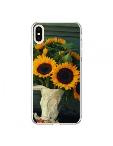 Coque iPhone XS Max Tournesol Bouquet Fleur - R Delean