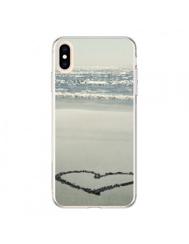 Coque iPhone XS Max Coeur Plage Beach Mer Sea Love Sable Sand - R Delean