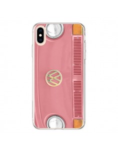 Coque iPhone XS Max Groovy Van Hippie VW Rose - R Delean
