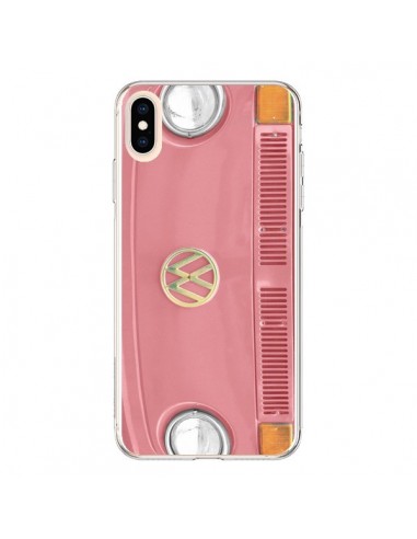 Coque iPhone XS Max Groovy Van Hippie VW Rose - R Delean