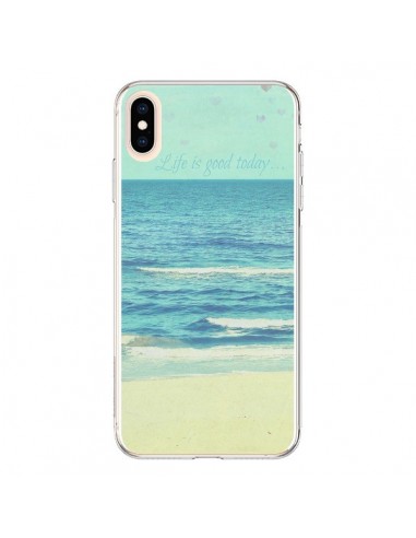 Coque iPhone XS Max Life good day Mer Ocean Sable Plage Paysage - R Delean