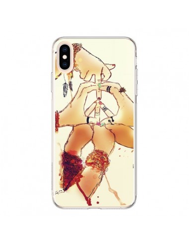 Coque iPhone XS Max Peace and Love - Sara Eshak