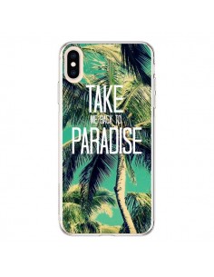 Coque iPhone XS Max Take me back to paradise USA Palmiers...