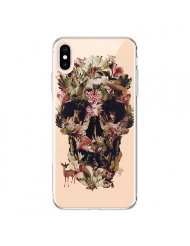 Coque iPhone XS Max Jungle Skull Tête de Mort Transparente souple - Ali Gulec