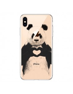 Coque iPhone XS Max Panda All You Need Is Love...