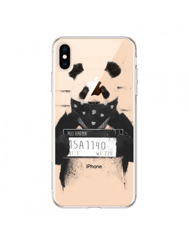 Coque iPhone XS Max Bad Panda Transparente souple - Balazs Solti