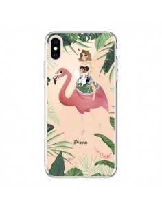 Coque iPhone XS Max Lolo Love Flamant Rose Chien...