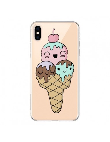 Coque iPhone XS Max Ice Cream Glace Summer Ete Cerise Transparente souple - Claudia Ramos