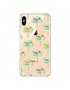 Coque iPhone XS Max Tortues Ninja Tortle Transparente...