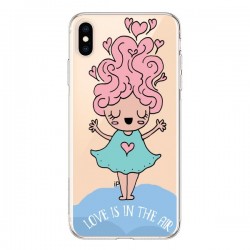 Coque iPhone XS Max Love Is In The Air Fillette...