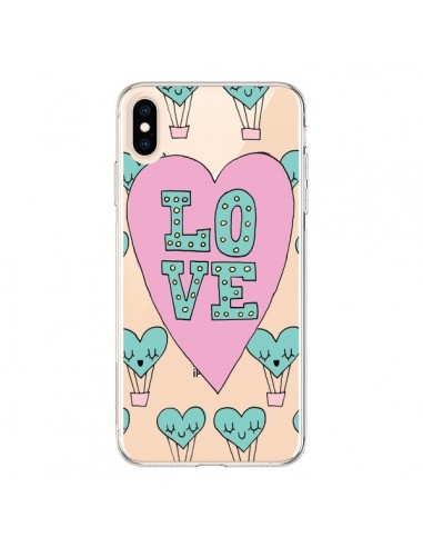 Coque iPhone XS Max Love Nuage Montgolfier Transparente souple - Claudia Ramos