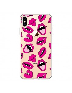 Coque iPhone XS Max Lèvres Lips Bouche Kiss Transparente...