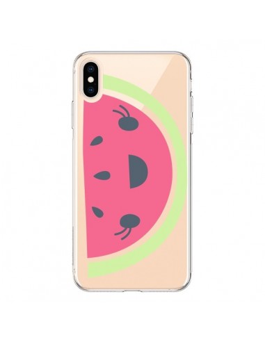 Coque iPhone XS Max Pasteque Watermelon Fruit Transparente souple - Claudia Ramos