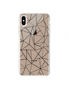 Coque iPhone XS Max Lignes Grilles Triangles Full Grid...