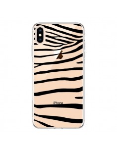 Coque iPhone XS Max Zebre Zebra Noir Transparente souple...
