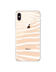 Coque iPhone XS Max Zebre Zebra Blanc Transparente souple...